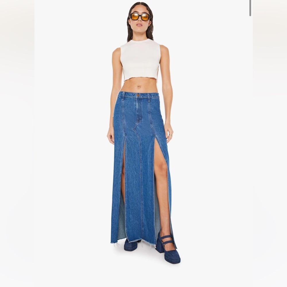 MOTHER ~ SNACKS! The Lickity Split Fray Skirt 24